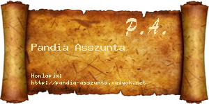 Pandia Asszunta névjegykártya